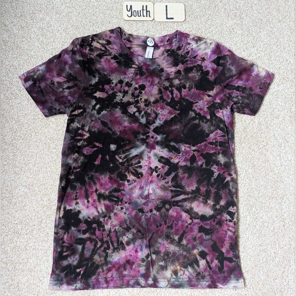 New Reverse Tiedye Unisex Youth Short Sleeve Shirt